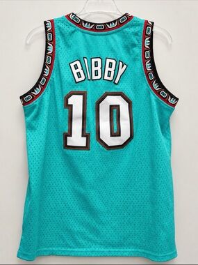 Mitchell & Ness Turquoise Mike Bibby Vancouver #10  youth jersey size xl